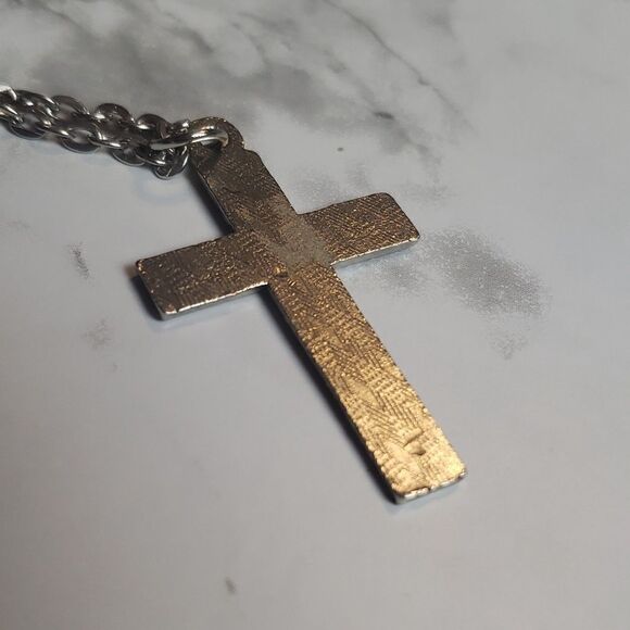 Blue Cross Necklace - Picture 8 of 10